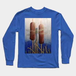 Dragonfly in the Cattails Long Sleeve T-Shirt